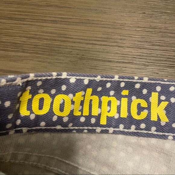 J. Crew Purple White Polka Dot Toothpick‎ Mid Rise Jeans 27 - Picture 7 of 13